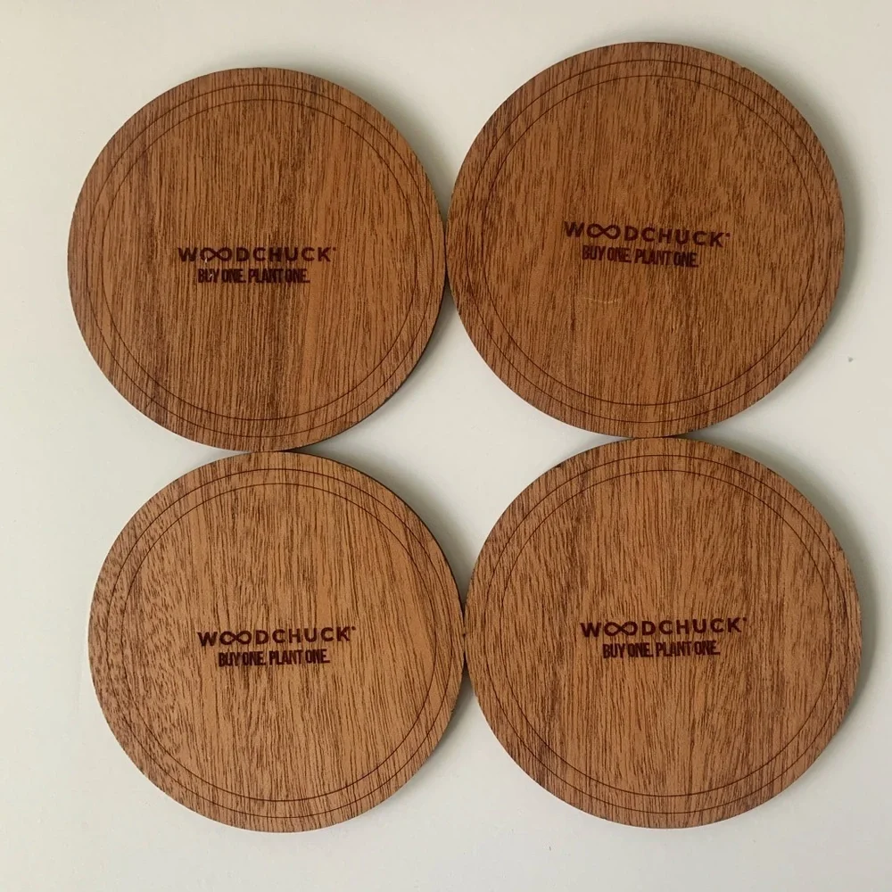 Wood Chuck Coaster Set of 4 - Picture 4 of 9